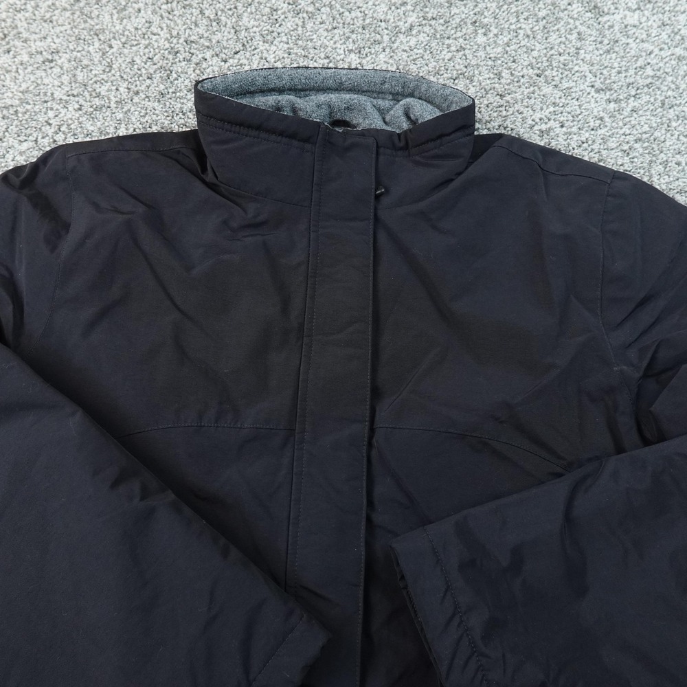 Lands‎ End Jacket Mens XL Black Fleece Lined Insulated Windbreaker Puffer Coat